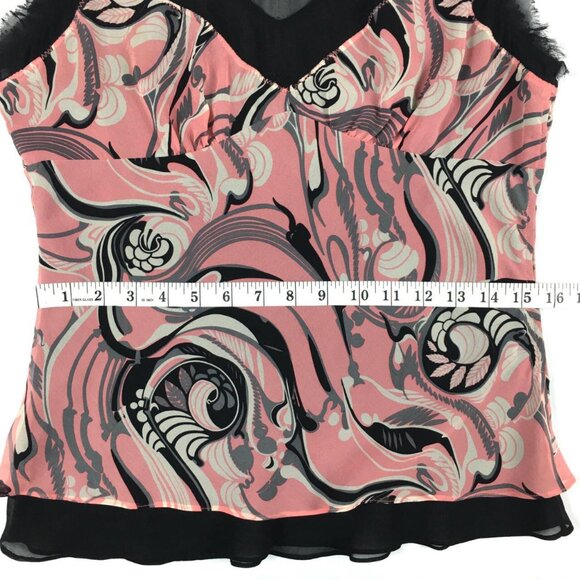 Silk Tank Blouse 70s Swirls - Picture 10 of 12